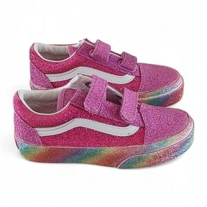 NWOT Vans Kids Old Skool Rainbow Glitter Shoes